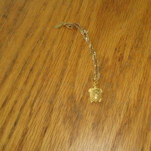 Bracelet 14KGP gold chain turtle charm